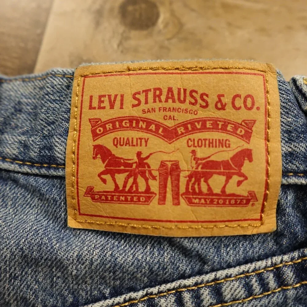 Levi’s‎ High Waisted Mom Shorts Women’s W24 Blue Denim